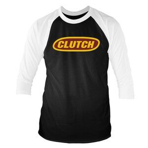 Clutch Unisex Adult Classic Logo Long-Sleeved Baseball T-Shirt / Black/White